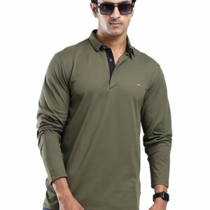 STELLERS Men's Full Sleeve Polo T-Shirt | Premium Cotton | streatchable | Enzyme bio Washed | Feather Touch Feel | Sustainable