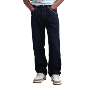 Flying Machine Men's Loose Fit Jeans| Solid | Mid Rise | Stretchable | Jeans for Man