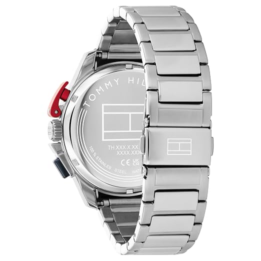 Tommy Hilfiger Bank with Blue Dial Silver Stainless Steel Strap Watch for Men - TH1792261 - Image 3