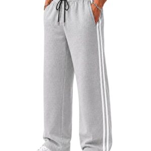 ENDEAVOUR WEAR Men’s Baggy Striped Relaxed Oversized Fit Track Pants | Cotton Rich Fabric | Straight Loose Fit Non-Cuffed | Gym, Streetwear & Casual Comfort Track Pants Lounge Pants